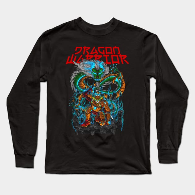 Dragon Warrior Long Sleeve T-Shirt by Migite Art